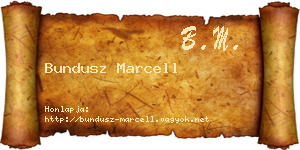 Bundusz Marcell névjegykártya